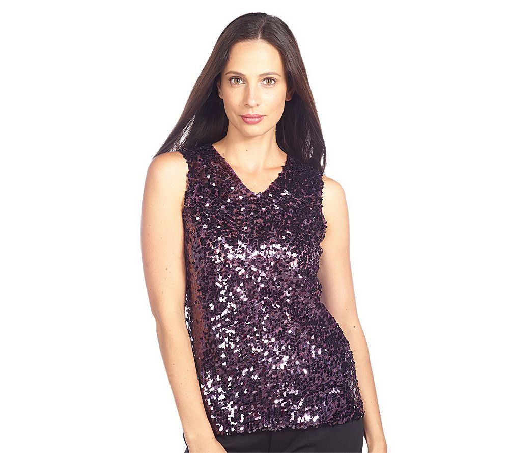 qvc sequin tops