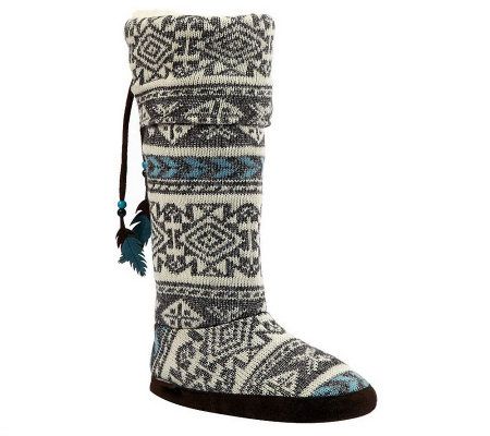 muk luks lacy knee high boots