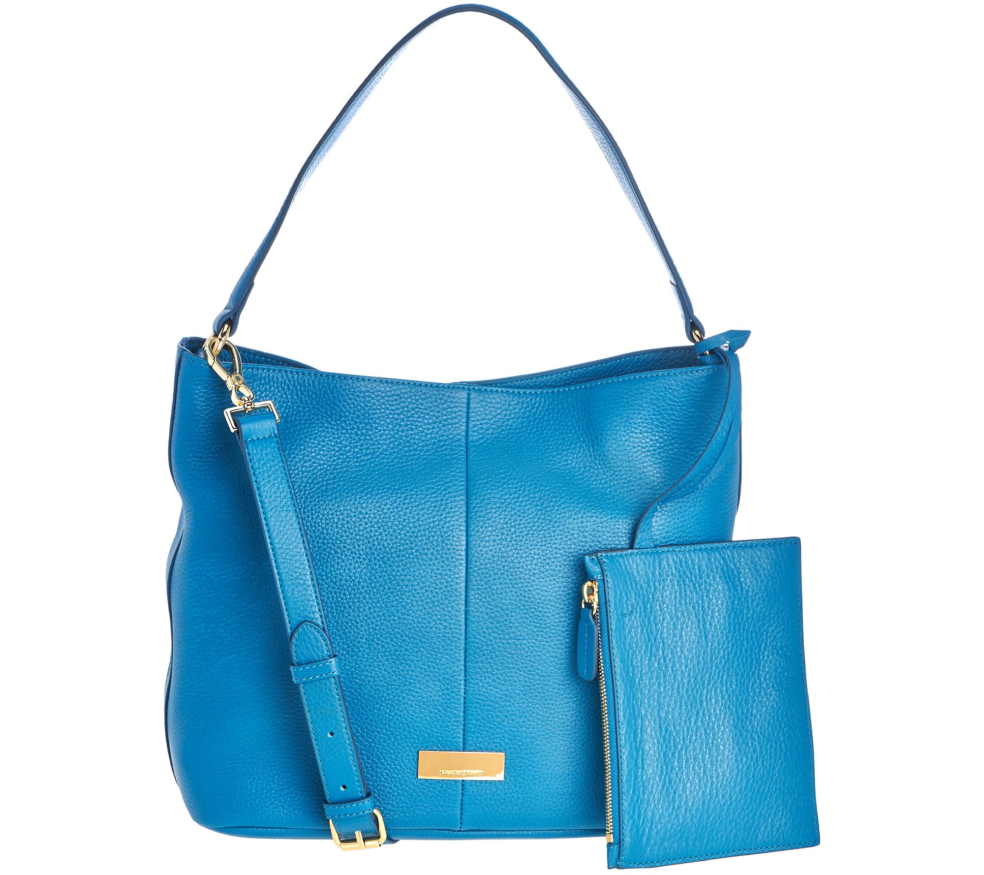 Isaac Mizrahi Live! Whitney Pebble Leather Hobo Handbag w/ Pouch Page 1 —