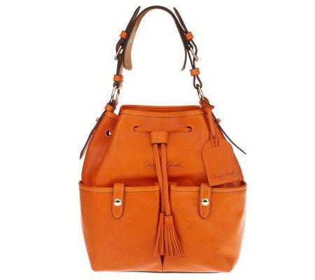 dooney & bourke florentine leather drawstring bag