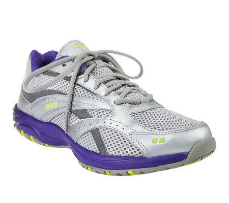 ryka mesh lace up memory foam sneakers
