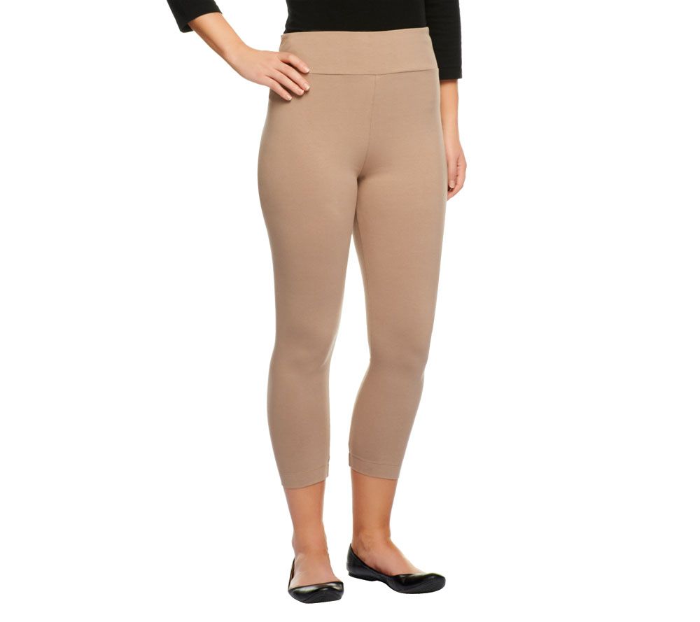 LOGO Layers by Lori Goldstein Regular Knit Crop Leggings