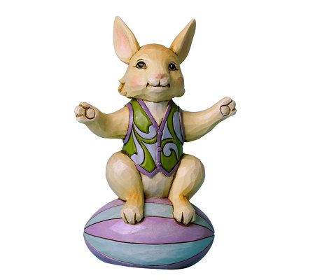 Jim Shore Heartwood Creek Mini Bunny on EasterEgg Figurine - C213915