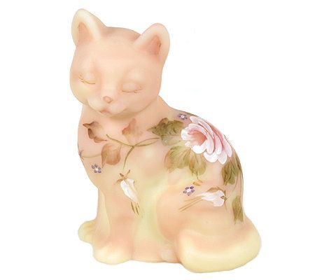 fenton art glass cat figurines