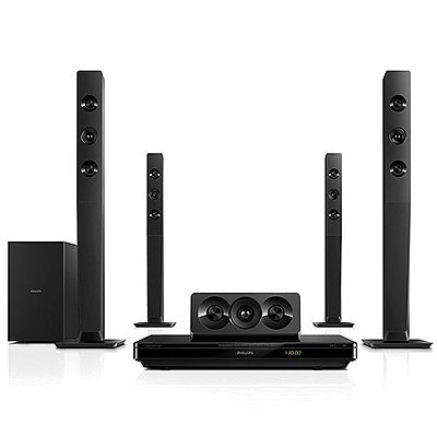 PHILIPS 5.1 Heimkinosystem 3D Blu-ray Player Smart TV, Full HD, USB, HDMI, 1000W HTB3570