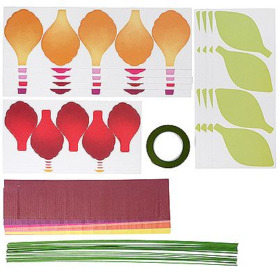 KARIN JITTENMEIER Kreativ-Set Papierblumen selbst gestalten 73-tlg.
