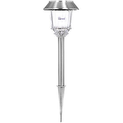 SOLITHIA Solarleuchte Edelstahl & Glas 6Std. Timer H. ca. 33cm, 1 Stück