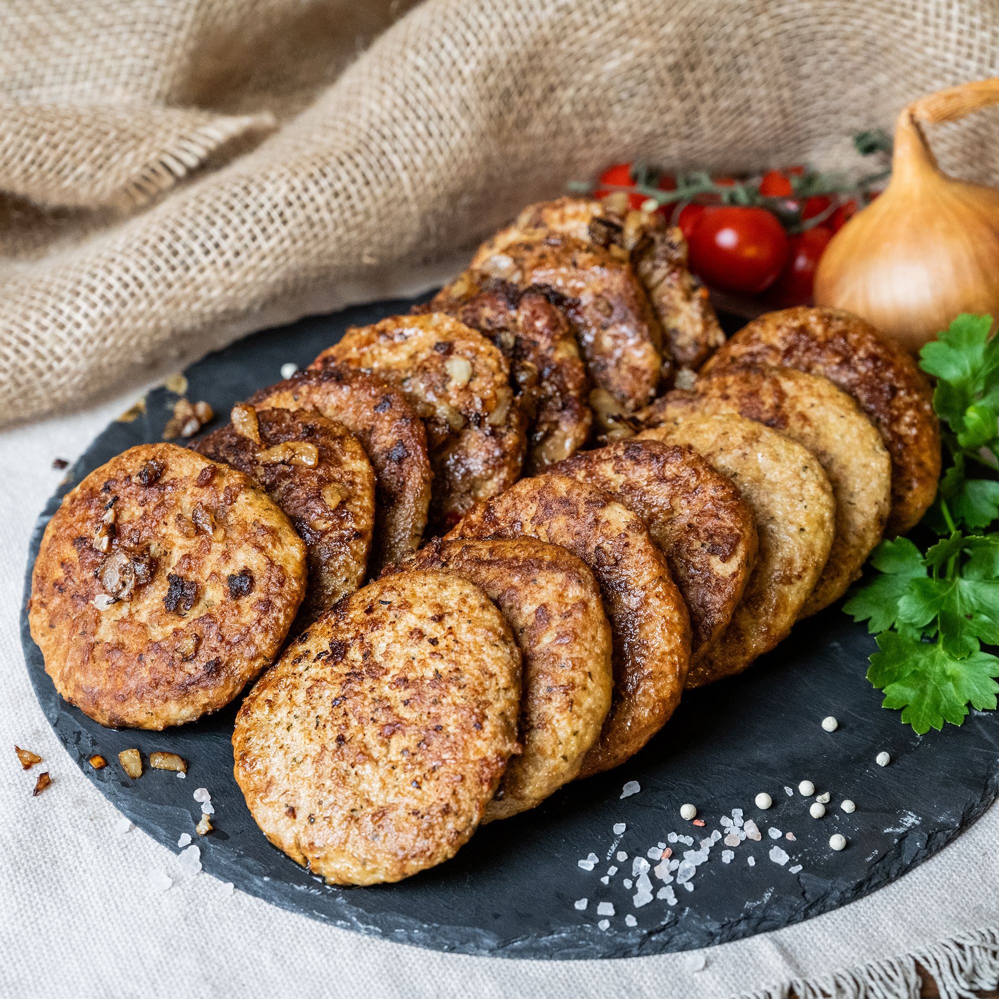 GRAMAI ALM Fleischfrikadellen 2 versch. Sorten exklusiv für QVC Inhalt 1.120g