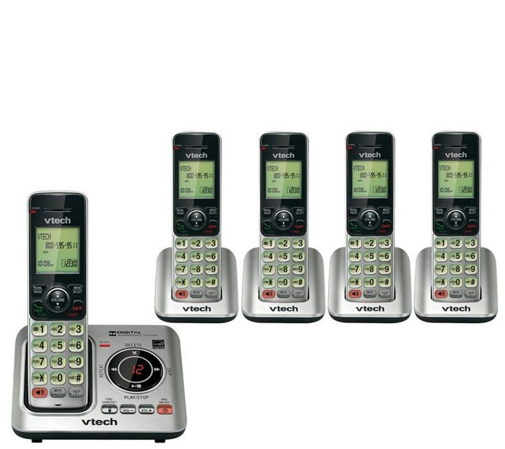 Vtech FiveHandset Cordless Answering System w/Caller ID —