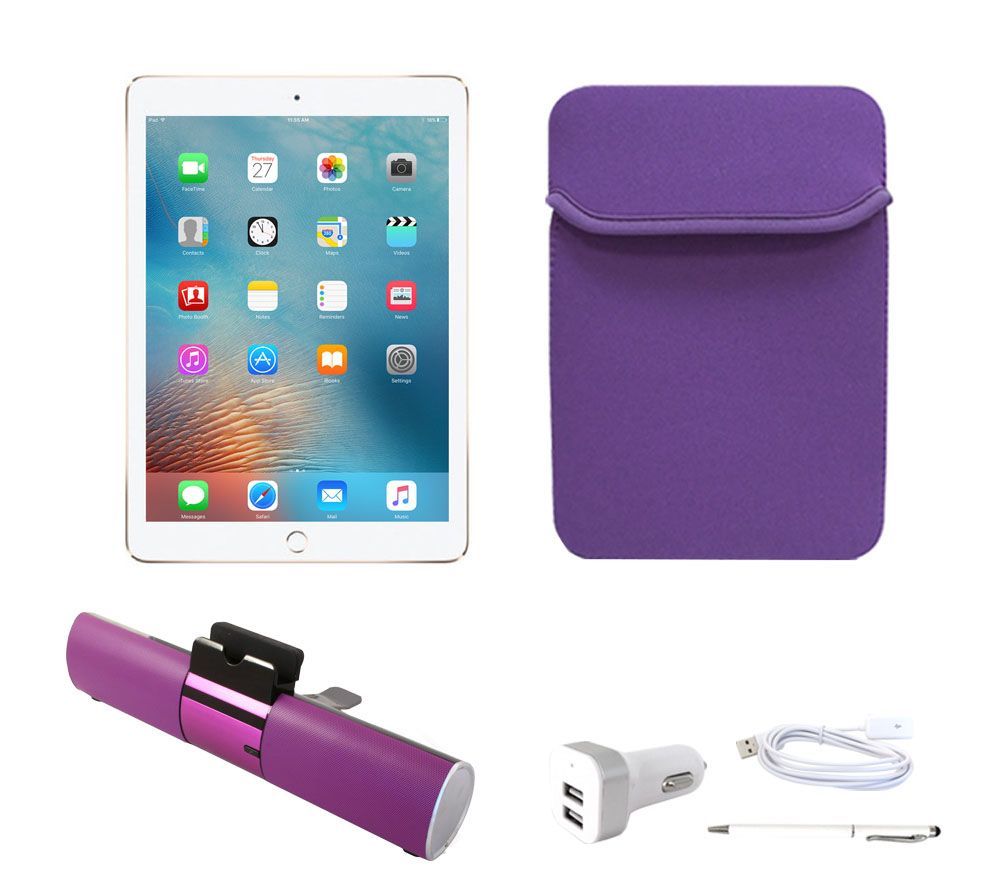 Apple iPad Air 2 64GB WiFi with Bluetooth Speaker & Sleeve —