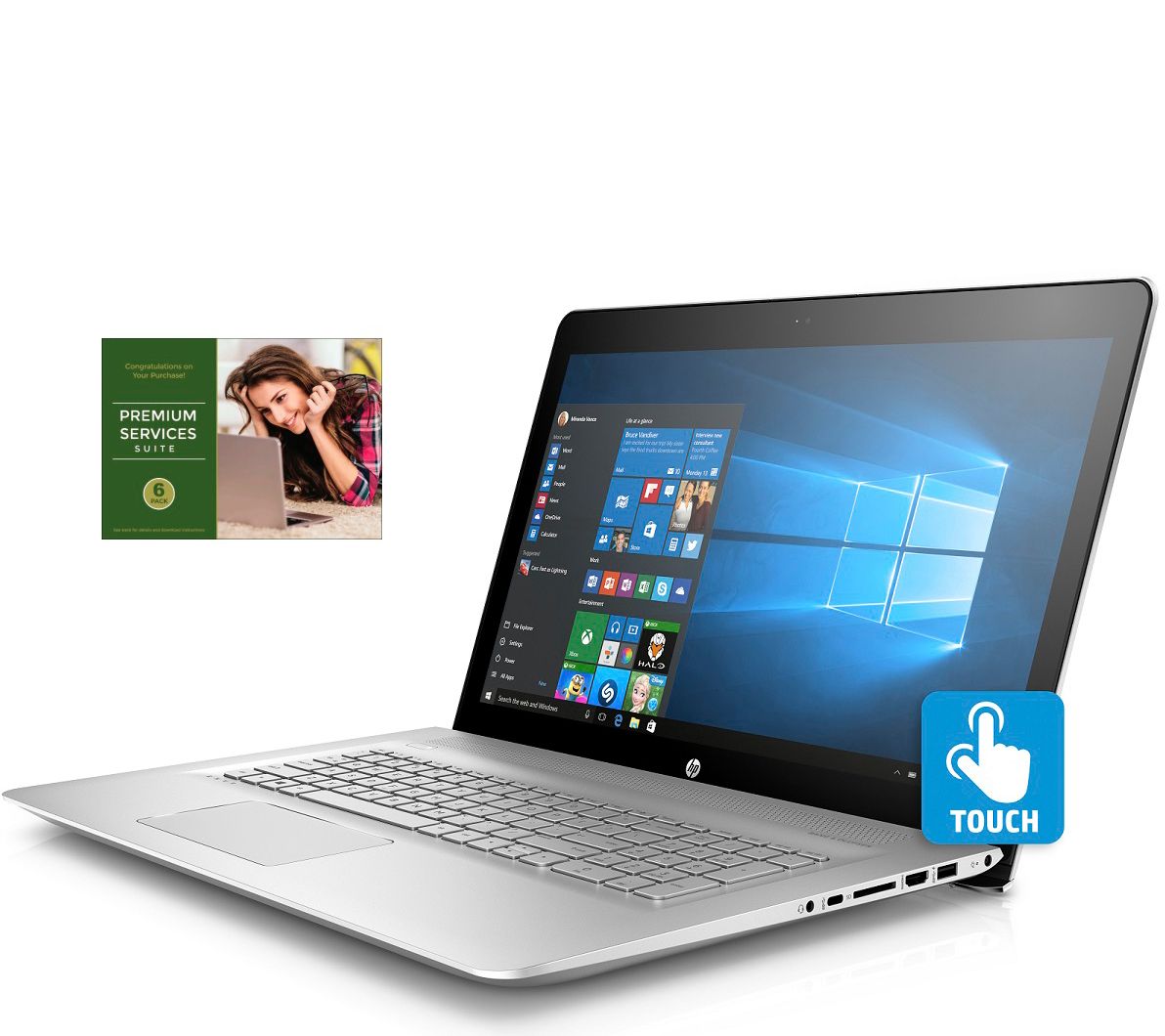 HP ENVY 17.3" Touch Laptop Ci7, 12GB RAM, 1TBHDD, 940MX —