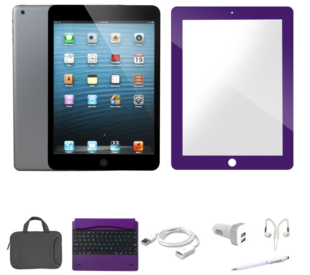 Apple iPad Mini 2 32GB w/ BT Keyboard Carry Case & ScreenProtector