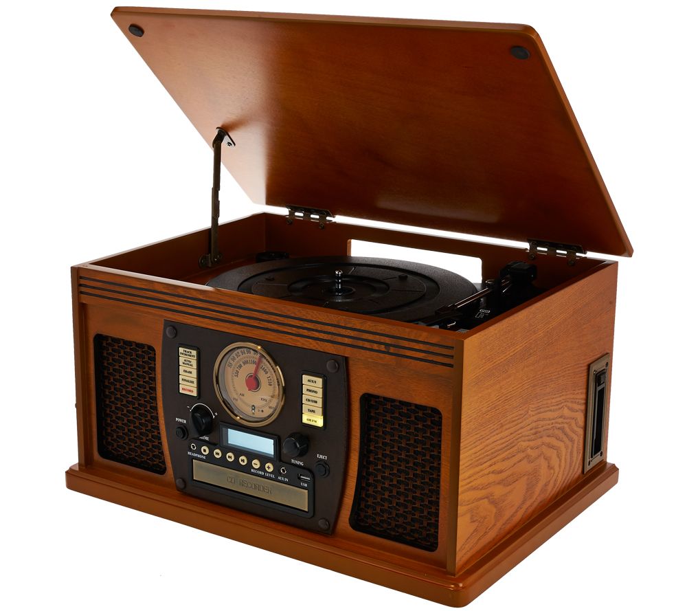 Aviator Recordable 8in1 Wooden Music Center with Bluetooth Page 1