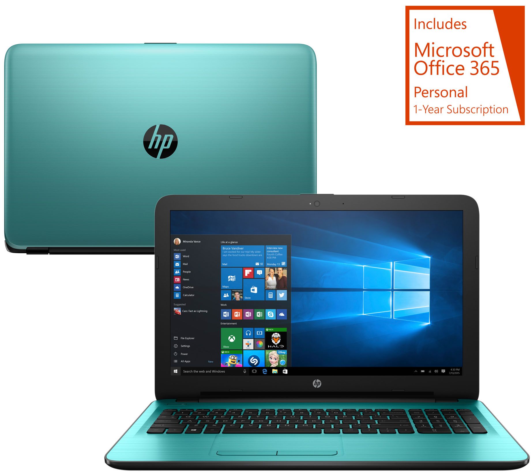 HP 17" Touch Laptop, AMD A12 12GB RAM, 2TBHD w/LifeTime Tech & MS
