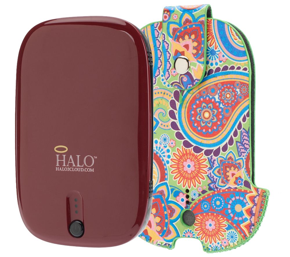HALO 6000 mAh Portable Phone Charger with Paisley Case —