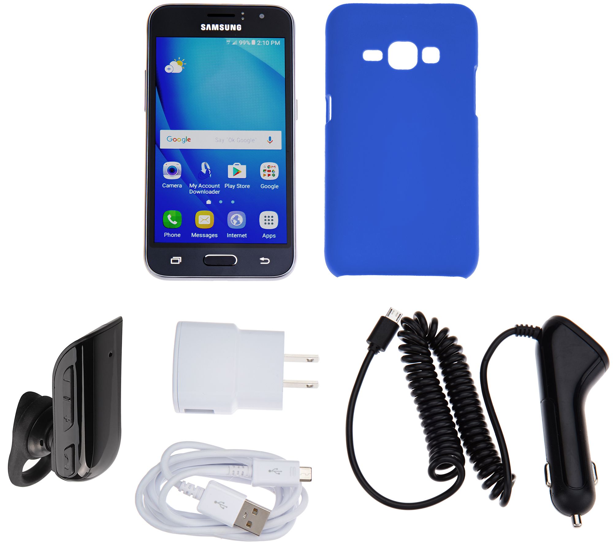 Samsung Galaxy Luna TracFone Smartphone with Case, and 1200 Mins/Texts
