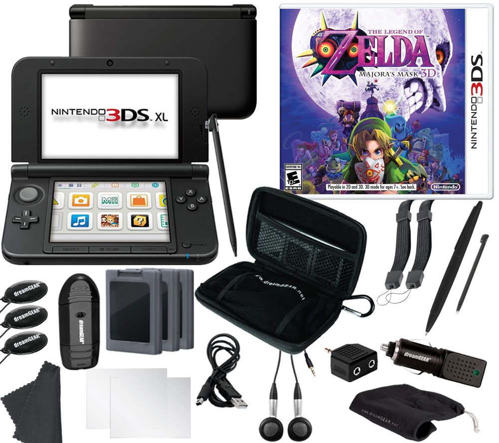Nintendo 3DS XL with Legend of Zelda Game & Accessories —