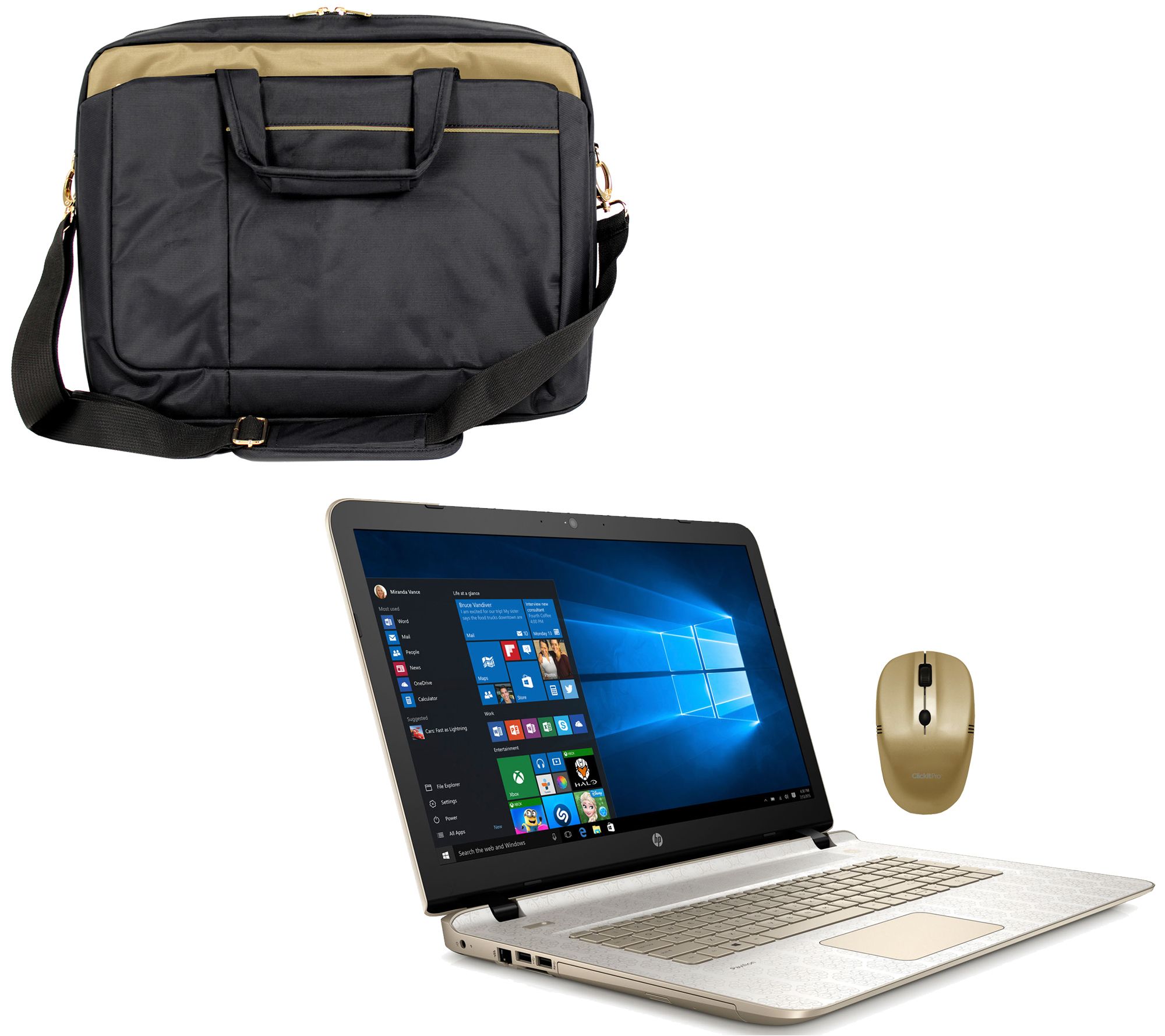 HP 17" Laptop "Gold Luxe" Edt Quad Core, 6GB 1TB HDD, Tech Support