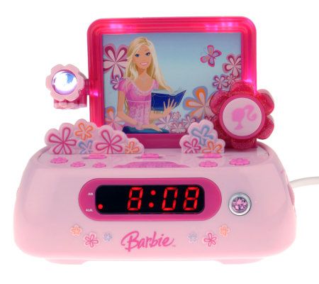 Barbie Alarm Clock w/ ImageProjector, Nightlight & Story Teller — QVC.com