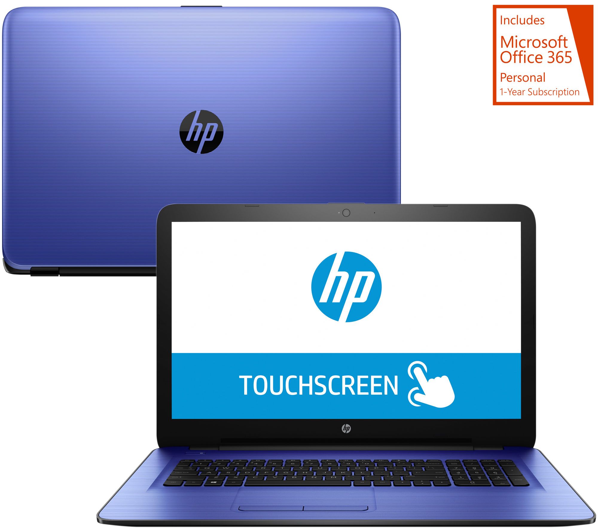 HP 17 Laptop TouchAll Color AMD A12, 12GB, 2TB HD, Support & MS Office 365 —