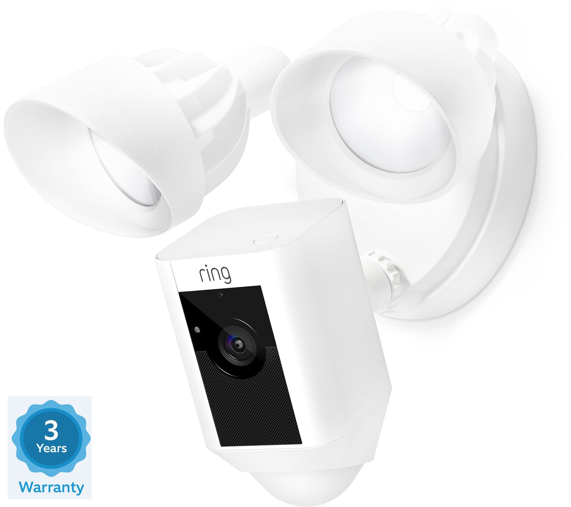 Ring Floodlight Security Camera Wide Angle HD TwoWay Talk w/ 3yr Warranty —