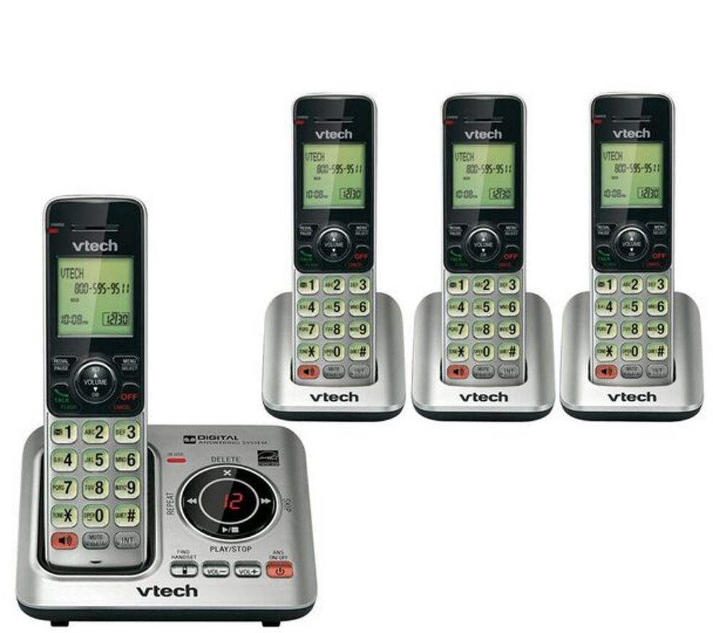 Vtech Four Handset Cordless Answering System W Caller Id Qvc