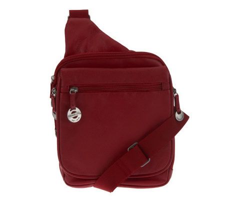 Travelon Leather Adjustable Crossbody Bag