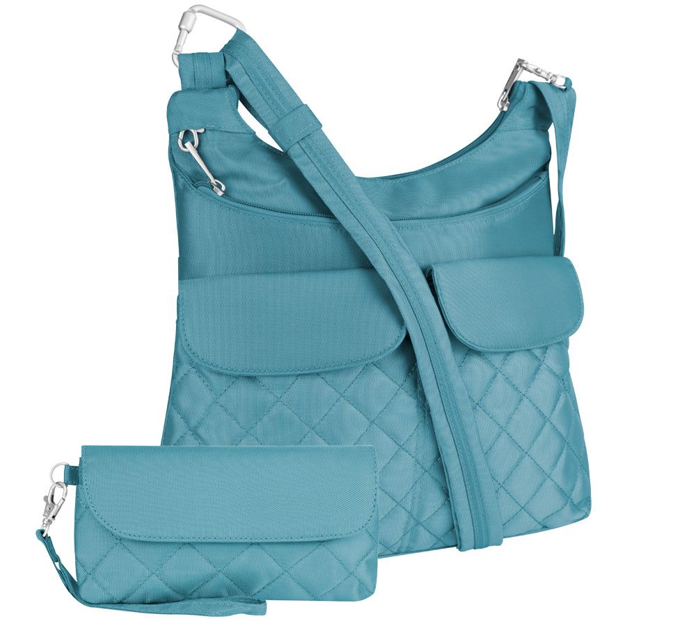 Travelon AntiTheft Quilted Pocket Crossbody w/ RFID Wallet Page 1