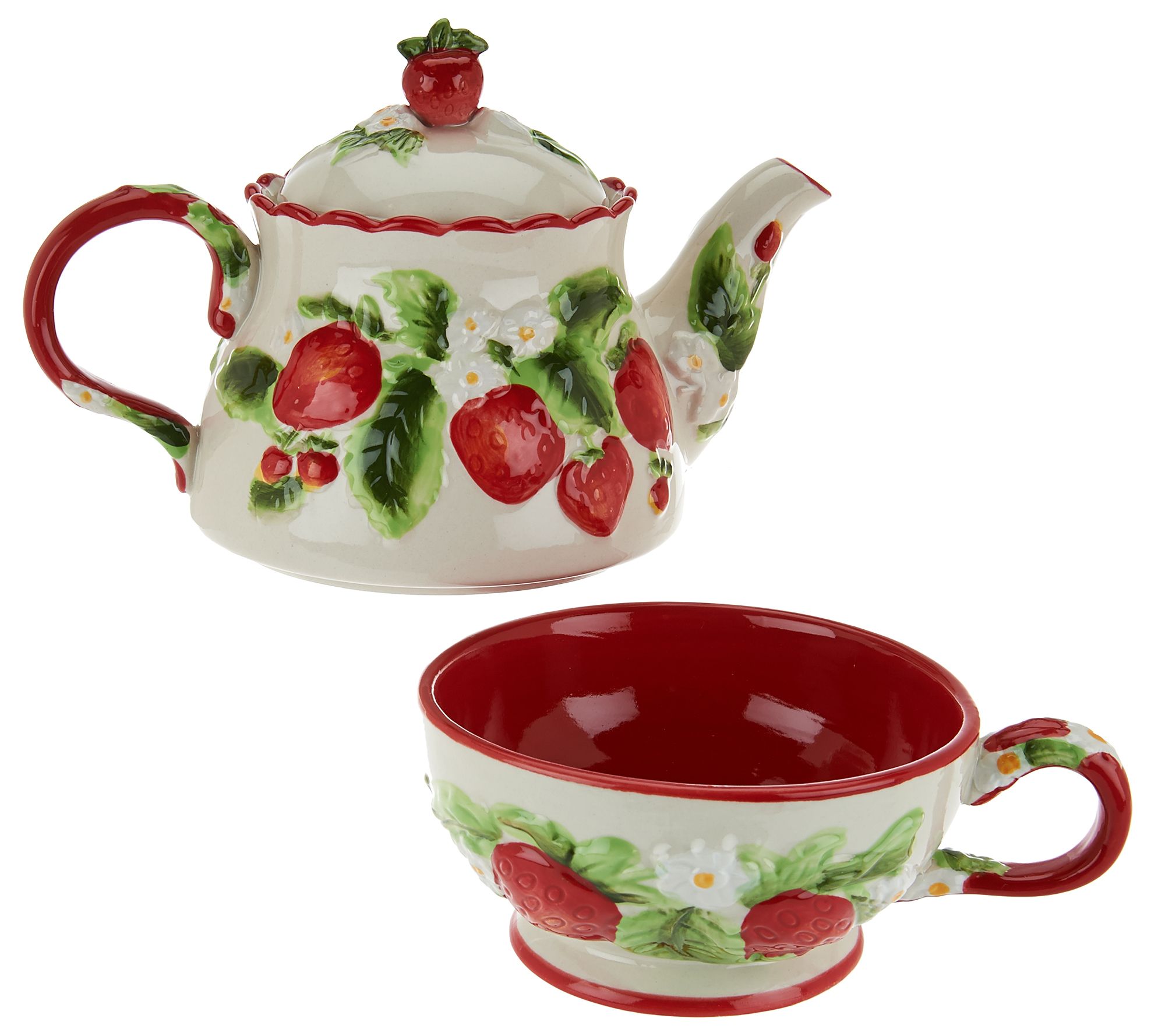 Temptations Figural Fruit Tea for One Set Page 1 —