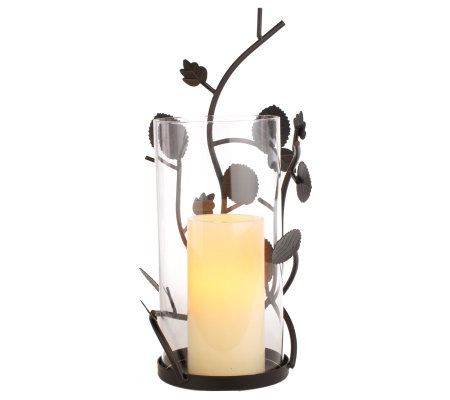 HomeReflections Decorative Leaf Wall Sconce & FlamelessCandle with Timer - Page 1 QVC.com