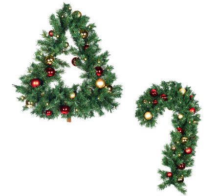 Bethlehem Lights Christmas Tree or Candy Cane Wreath - H201203