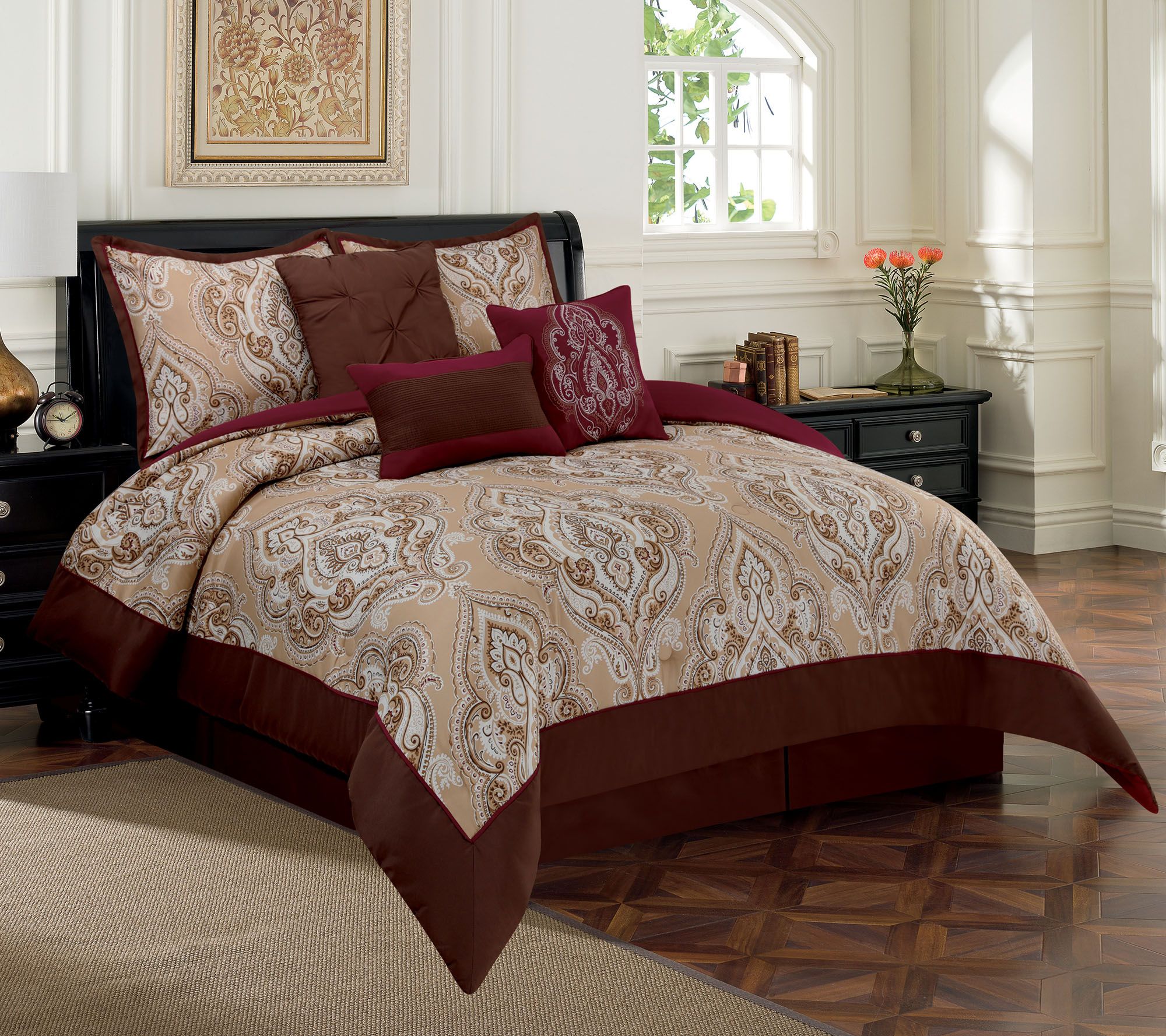 "As Is" Home Reflections Damask Comforter Set —