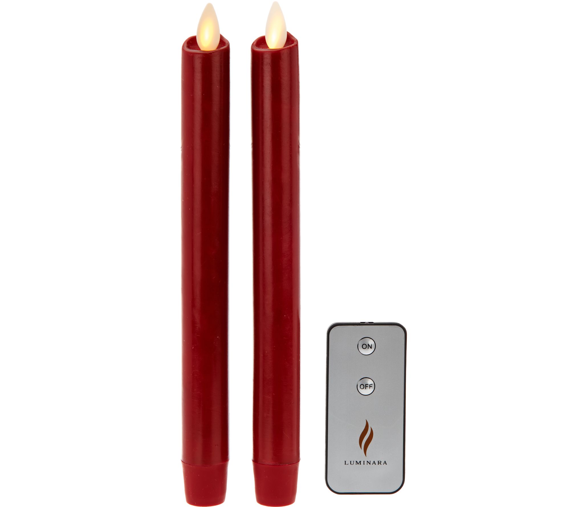 Luminara Set of 2 8" WaxDipped Tapers with Remote Page 1 —