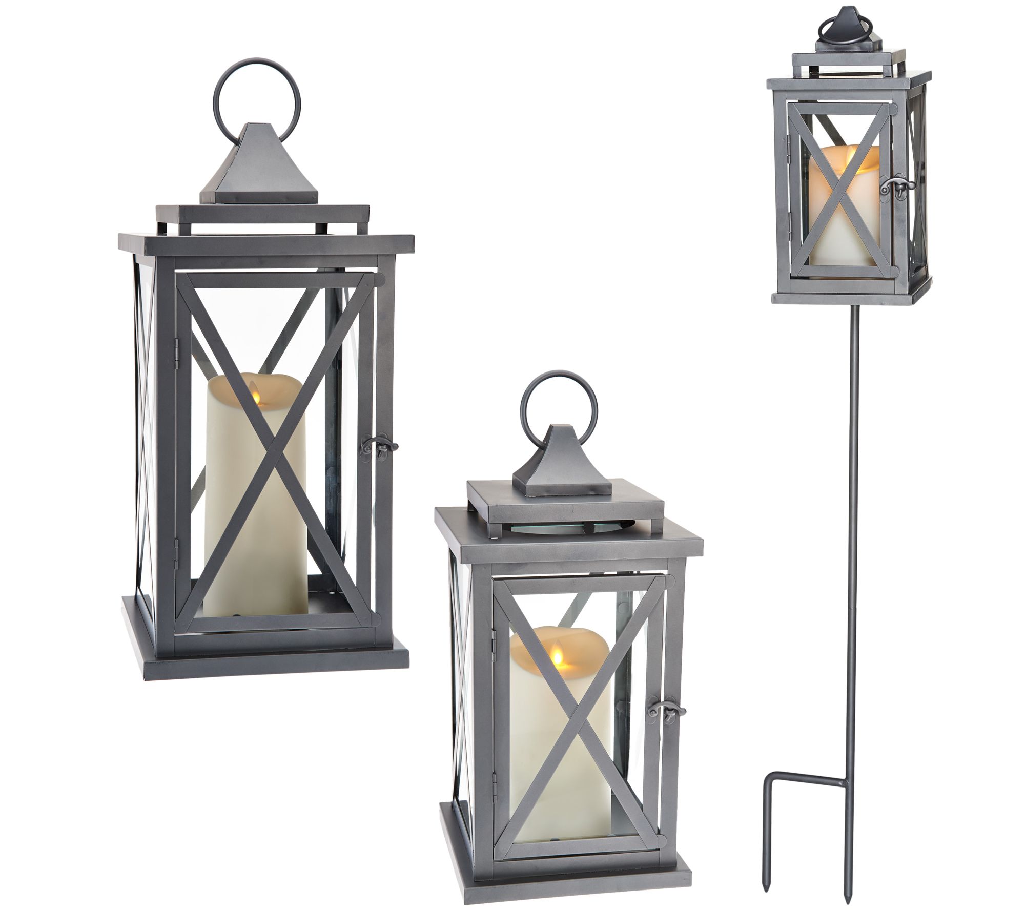 Luminara Lexington Lantern with Flameless Candle & Remote —