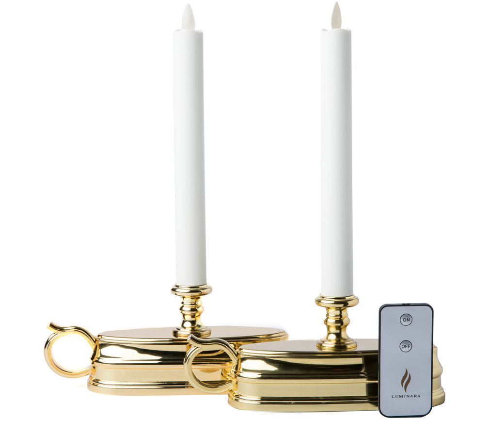 Luminara S/2 Colonial Style Window Candles withRemote Control —