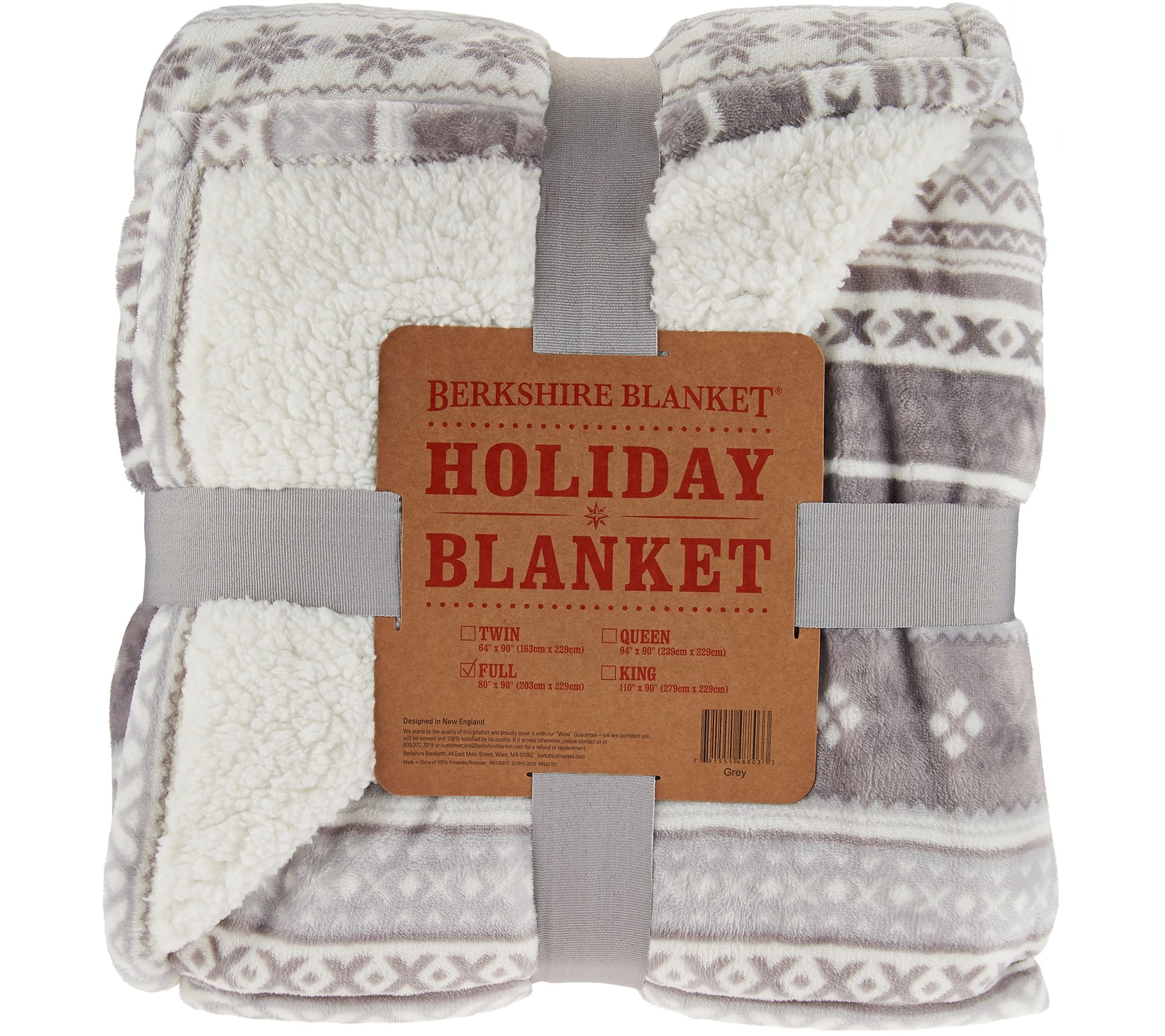 Berkshire Oversized Twin Fair Isle Loftmink/Sherpa Blanket Page 1 —