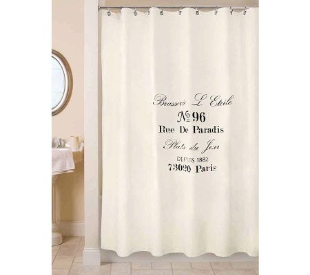 UPC 081675415535 product image for Vintage House Brasserie Natural/Black Shower Curtain | upcitemdb.com