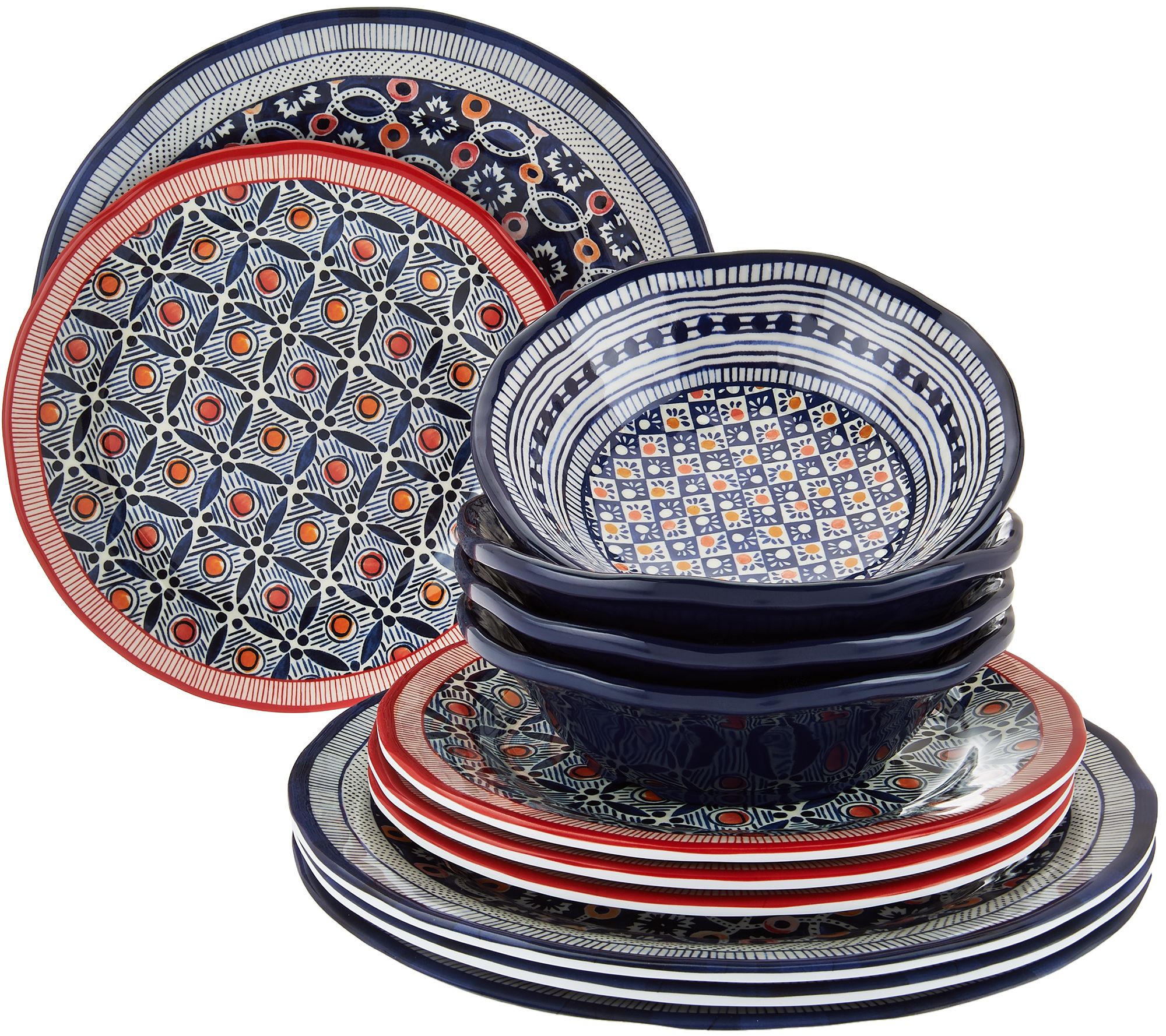 ED On Air 12/pc Celia Geo Dinnerware Set by Ellen DeGeneres Page 1
