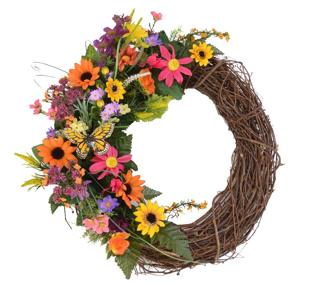 19" Summer Wildflower Wreath by Valerie —