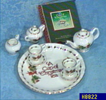 miniature christmas tea sets