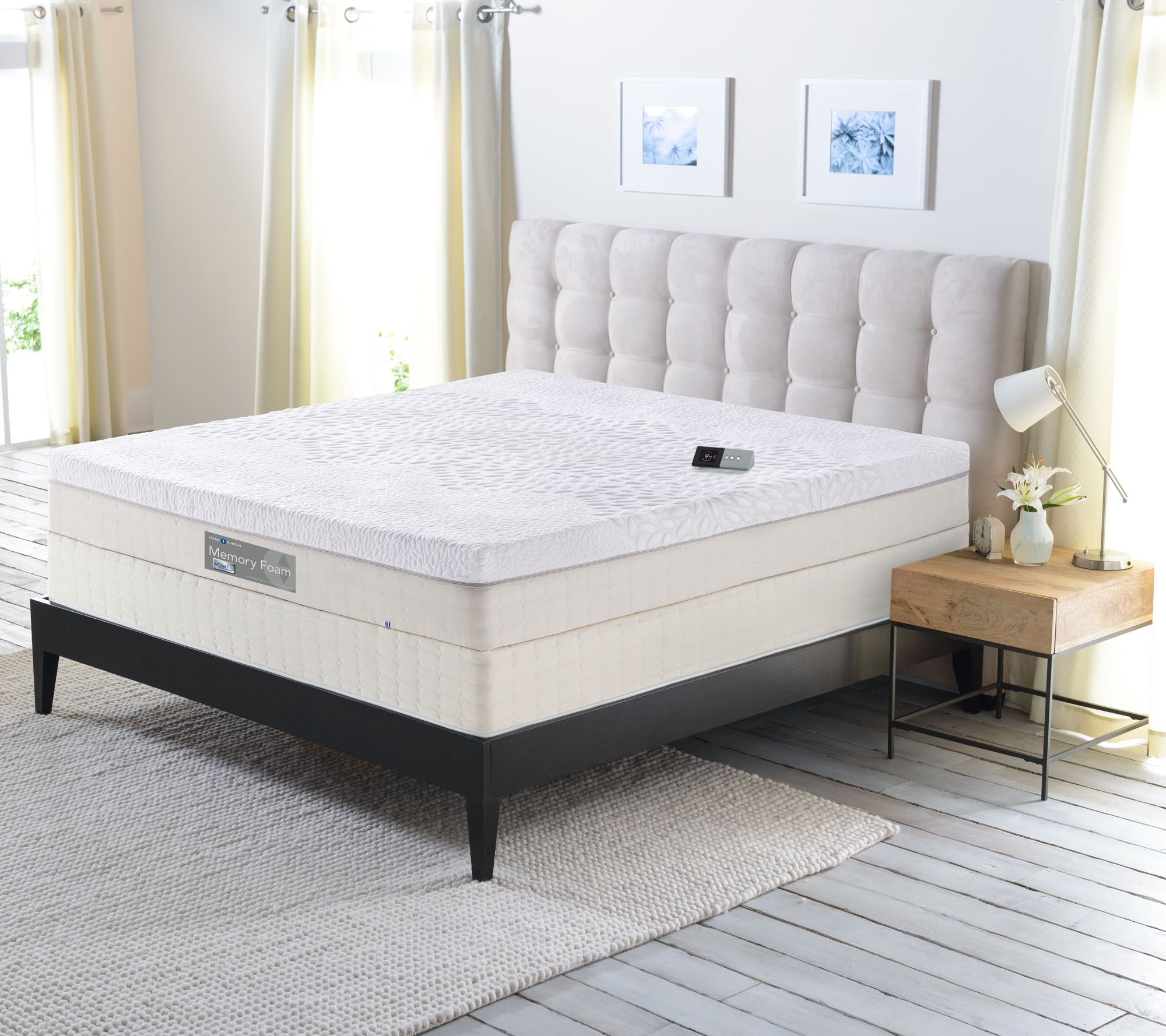 Sleep Number Memory Foam Cal King Mattress With Modular Base —