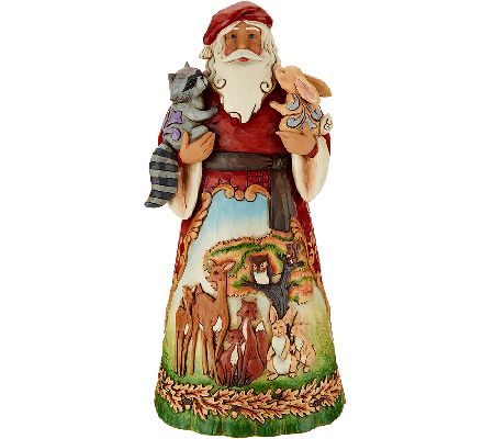 jim shore 4040900 woodland santa with animals