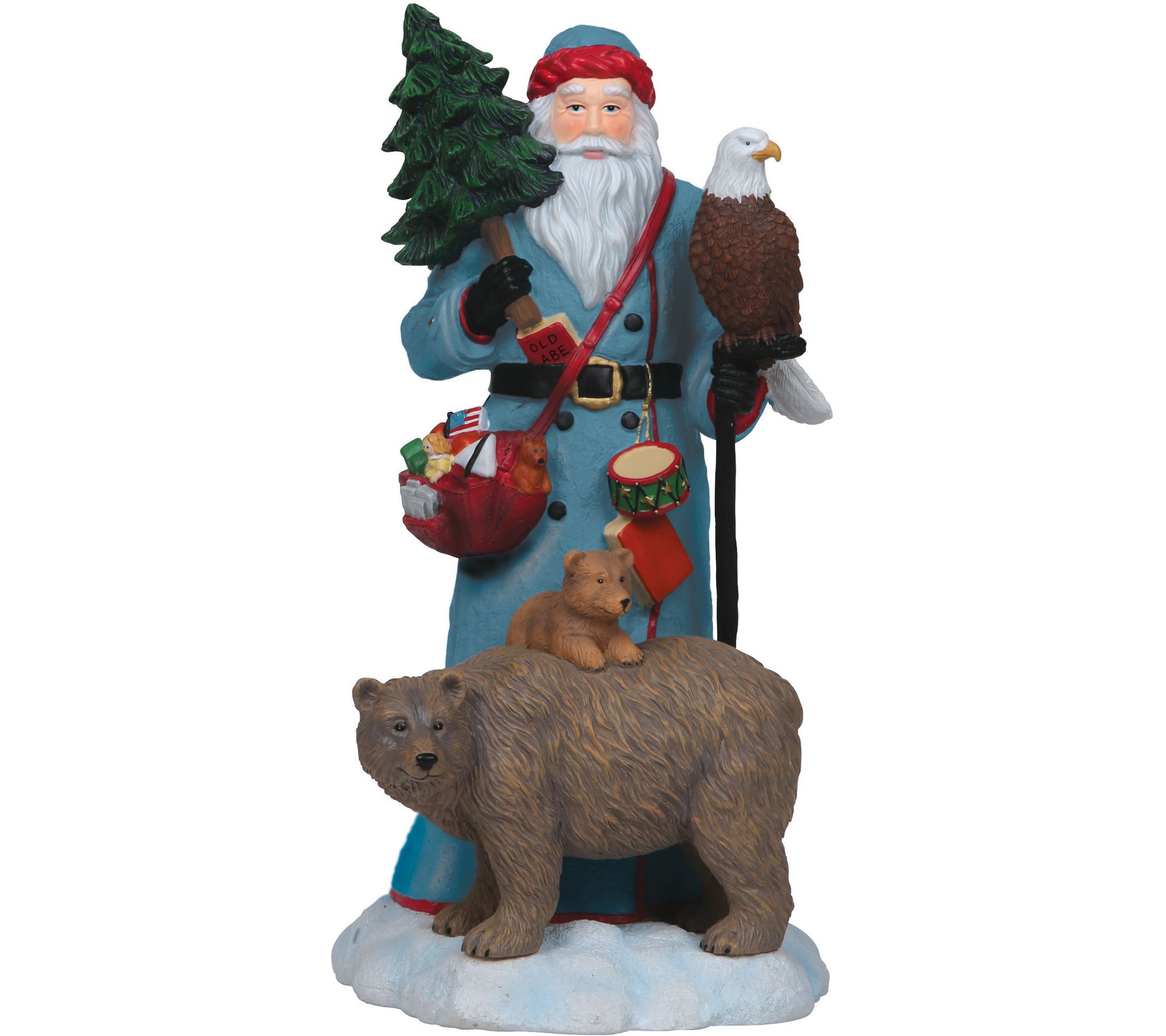 UPC 875555006872 product image for Limited Edition Santa w/ Bear and Eagle Figurine by Pipka | upcitemdb.com