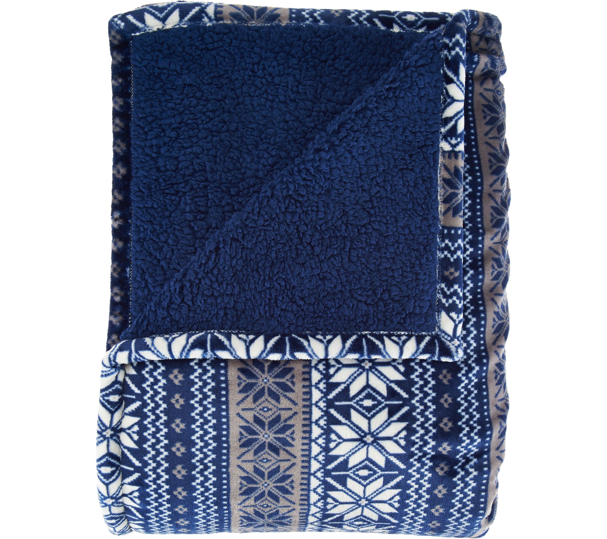 Berkshire Blanket Twin Fair Isle Reverse to Sherpa Blanket Page 1