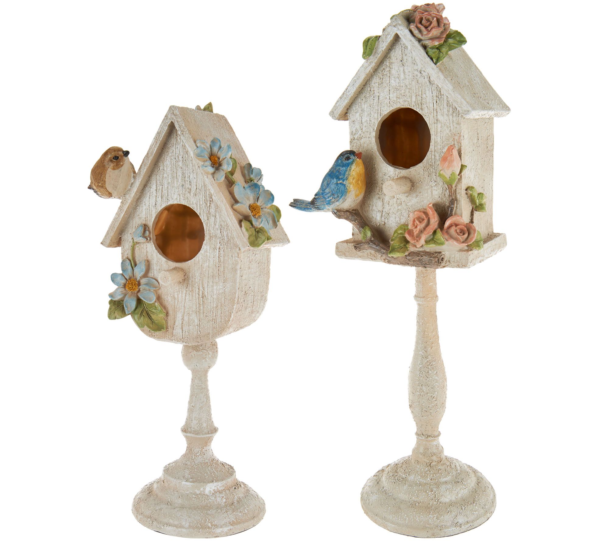 Set of 2 Birdhouses on Pedestals by Valerie Page 1 —