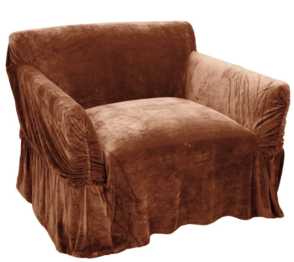 Sure Fit Stretch Plush Chair Furniture Cover Page 1 —