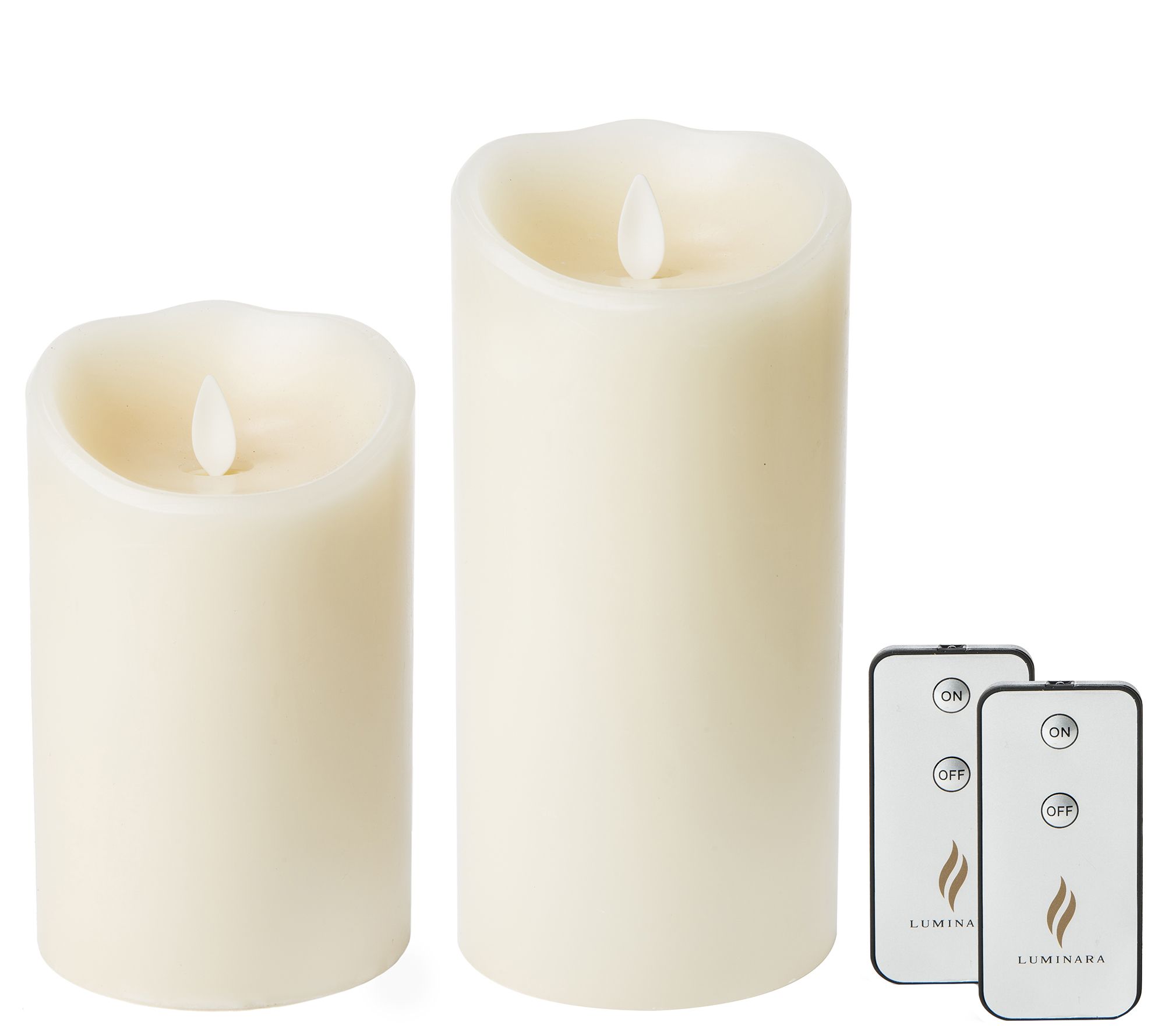 Luminara 5" and 7" Vanilla Scented Flameless Candles w/Remotes Page 1