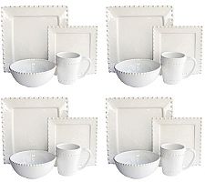 UPC 088235323156 product image for Bianca Bead White Square 16-pc Dinnerware Set | upcitemdb.com