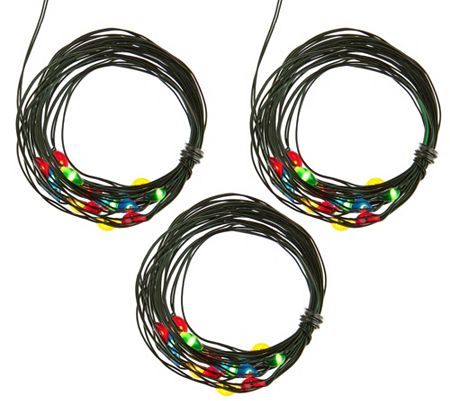 Bethlehem Lights Set of 3 6' Fairy Light Microlight Strands w/Timer