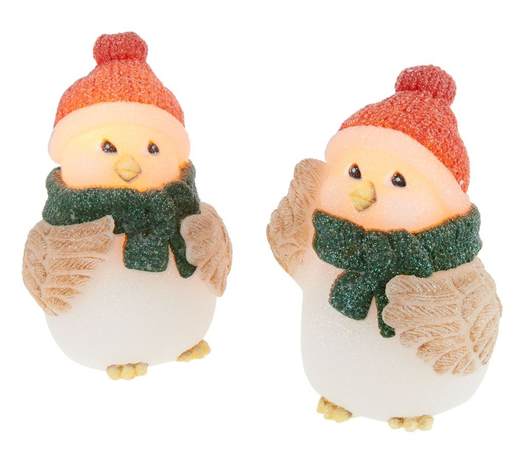 S/2 Candle Impressions Snowy Friends Flameless Candles w/Timer - H203085